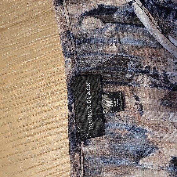 Buckle Black Size Medium blouse Gray Blue - Picture 5 of 5